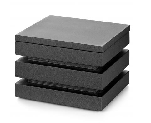 CUBO 23X23X16.5CM C/TAMPA MADEIRA PRETO